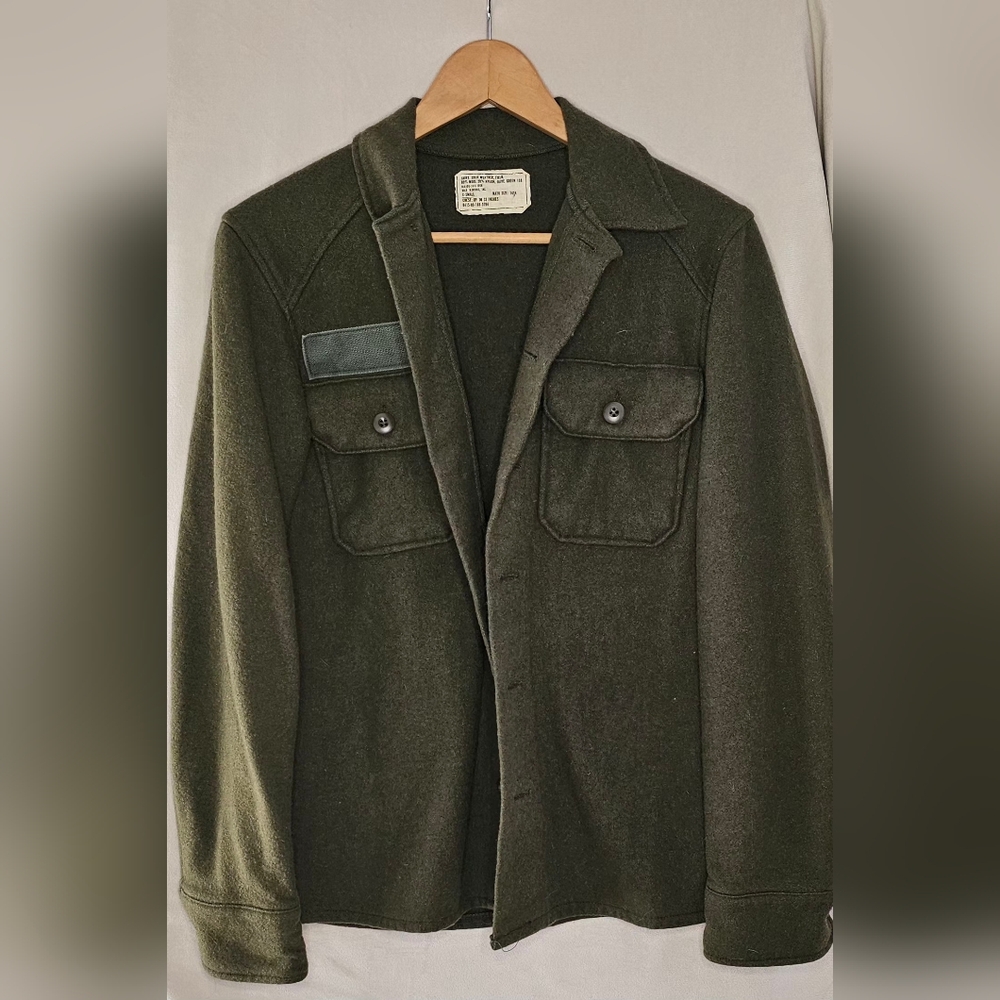 EUC Vintage US Army OG 108 Wool Cold Weather Field Shirt Jacket/ X SMALL